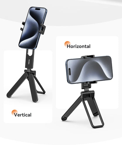 Foldable Phone Tripod Mini Pocket Tripod for Phone Vertical Horizontal Shooting Expansion Video Light Microphone