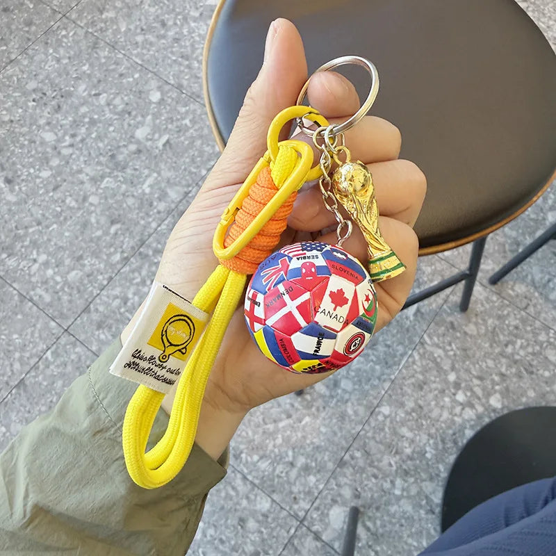 2026 Football Trophy Keychain Mini Champion Cup Soccer Fan Collectible
