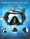 Dry Snorkel Set Diving Mask For Adults Tempered Glass Professional Panoramic Snorkeling Gear Swimming Training Snorkel Kit