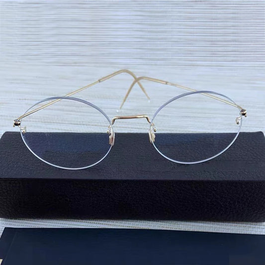Ultralight Oval Rimless Titanium Eyeglasses Frame