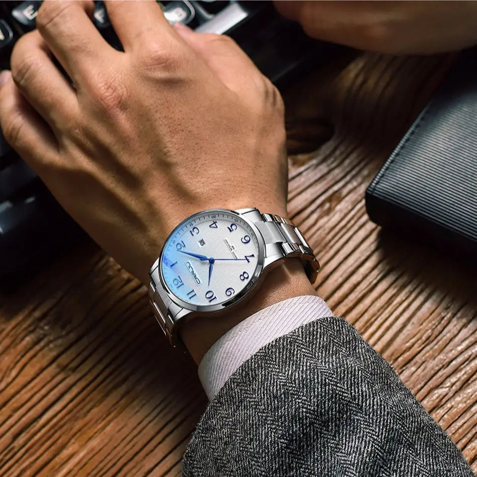 New Fashion Men's Watches Stainless Steel Top Brand Luxury Waterproof Men Quartz Wristwatches Relogio Masculino