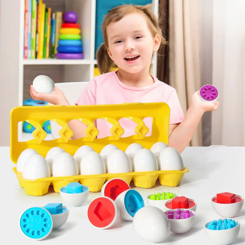 Montessori Games Baby toy Smart Egg Shape Match Puzzle For Kids  Baby Development Toy Educational Toy For Children 1 2 3 4 Year