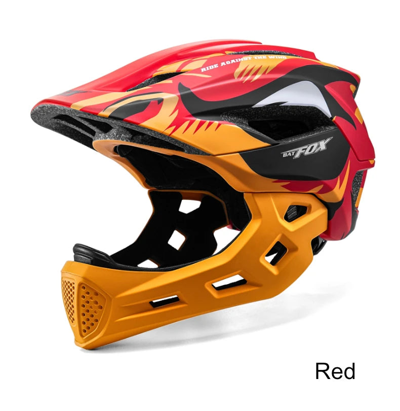 Kids Detachable Full Face Bike Helmet For Cycling And Outdoor Sports