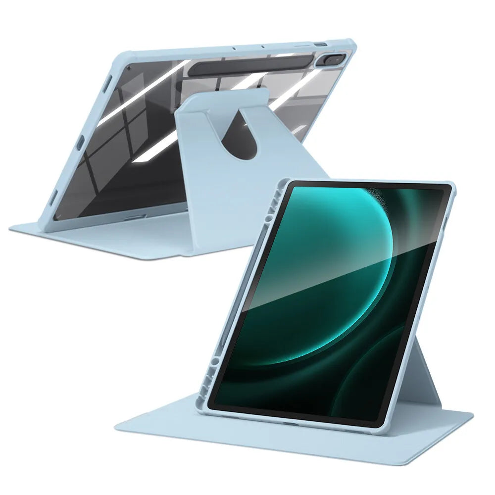 Case Fit Samsung Galaxy Tablet Case for S9 FE S6 lite Tab A9 A8 S7 S8 S9 and Plus FE Smart Auto Sleep Wake Function Acrylic Case