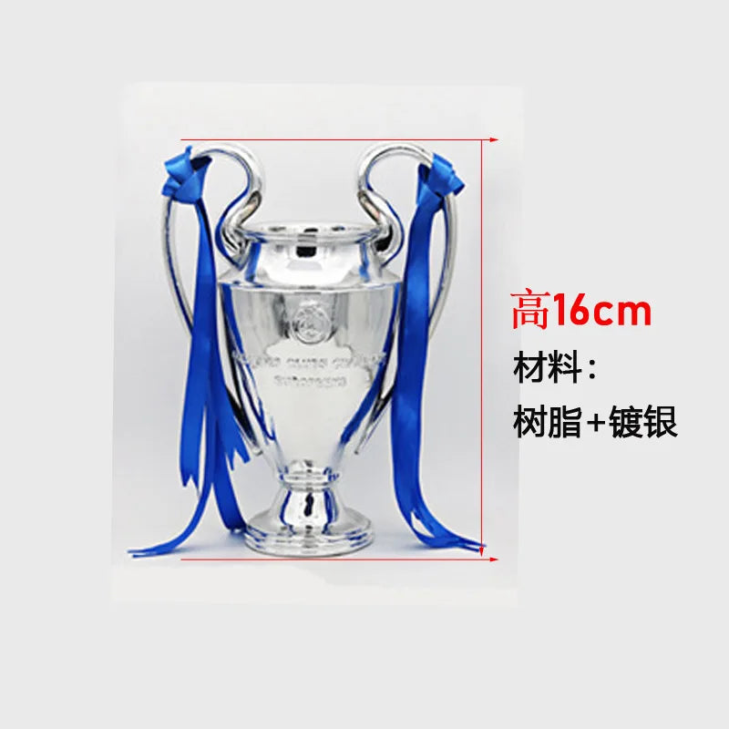 Football Trophy Metal Keychain Soccer Fan Collectible Pendant Gift