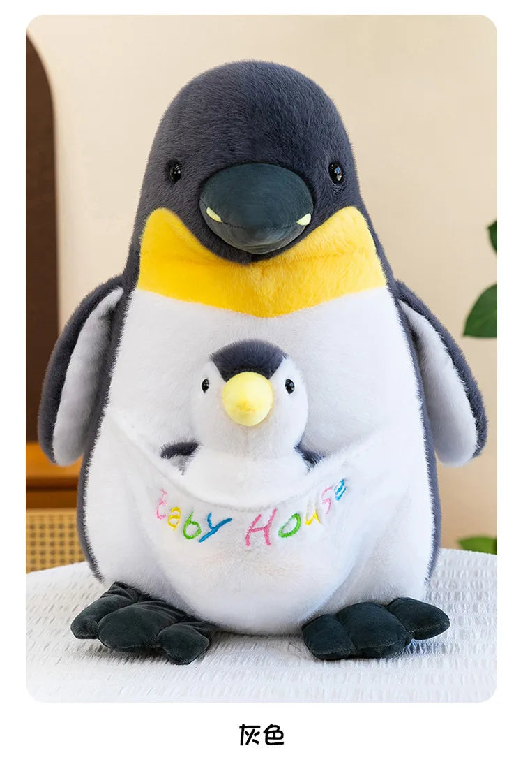 Mother Baby Penguin Plush Stuffed Doll Toy