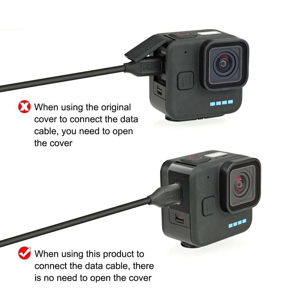 for GoPro Hero11 Black Mini Metal Battery Side Interface Cover for GoPro Sports Action Cameras Accessories