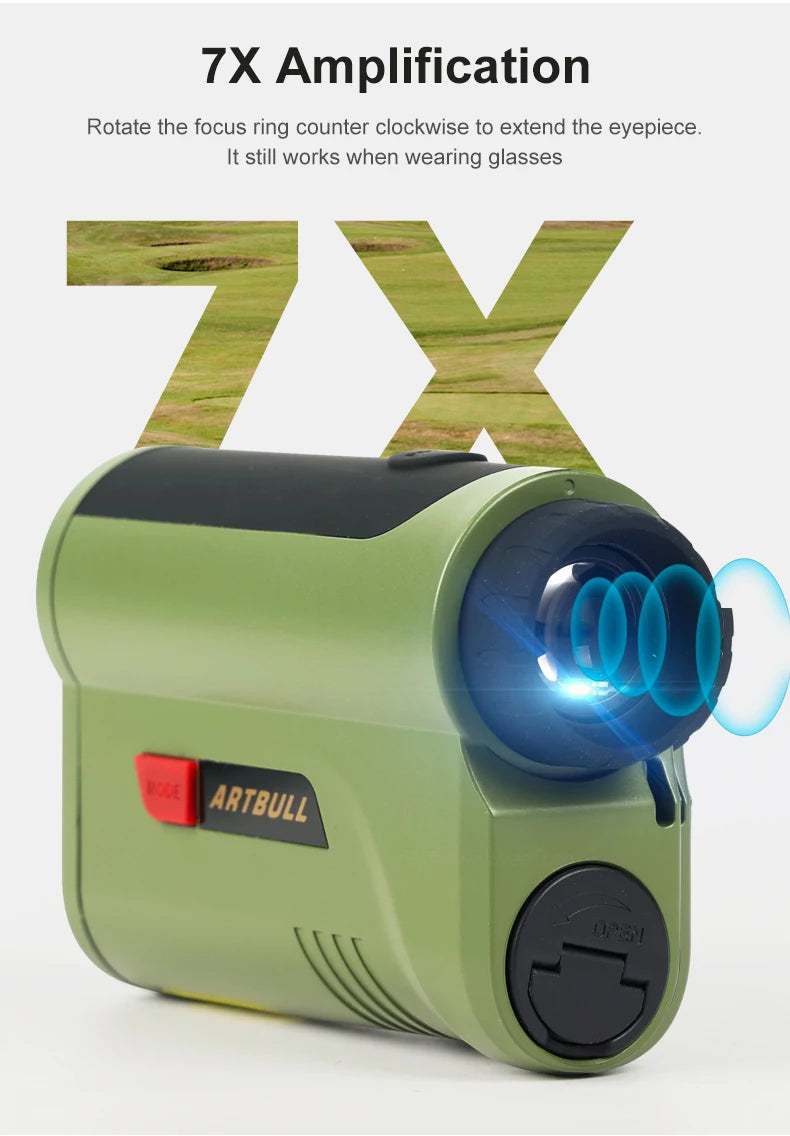 OLED Red Display 1200Yard / 2000Yard Laser Rangefinder with 7X Magnification