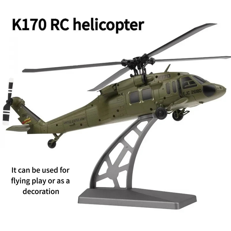 Realistic Four Channel Remote Control Military Helicopter With Brushless Motor