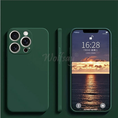 For iPhone 16 Pro Max Case Liquid Silicone Plain Rubber TPU Protect Case For iPhone 16 Pro Max Cover TPU Phone Shockproof Cover