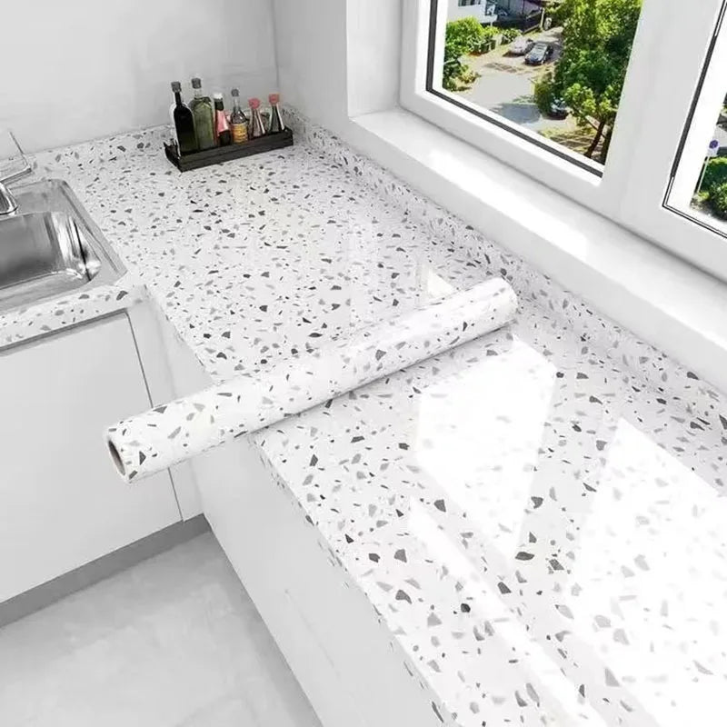 Tile Stickers Waterproof and Oil-proof Kitchen High Temperature Resistant Renovation Self-adhesive Cabinet Countertop Wallpaper