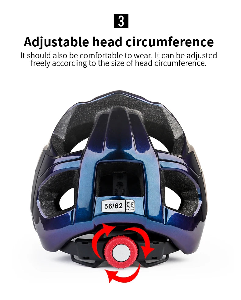 MTB Cycling Helmet With Adjustable Fit And Removable Padding