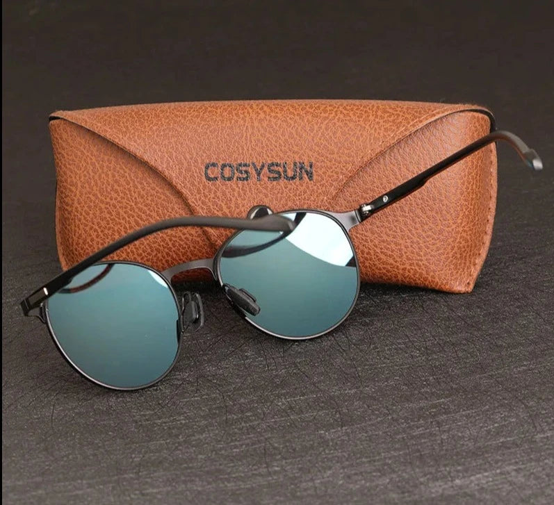 Polarized Round Metal Frame Woman Sun Glasses fishing Driving Sunglasses