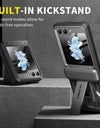 Dual Layer Rugged Protective Cover with Rotatable Belt Clip Screen Hinge Protection Case for Samsung Galaxy Z Flip 5