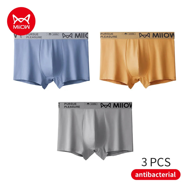 3Pcs Man Underwear Boxer Men Graphene Antibacterial Crotch Men's Boxershorts Underpants Boxers Shorts Trunks