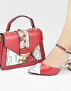 Latest Design Matching Nigerian Party Shoes and Bags for Ladies Patent Leather Shoes for Women Sandals African Bag and Shoe Sets