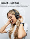 A6 ANC Wireless Bluetooth 6.0 Headphones -48dB Hybrid Active Noise Cancelling Over Ear Headset With Mic Hi-Res LDAC APP