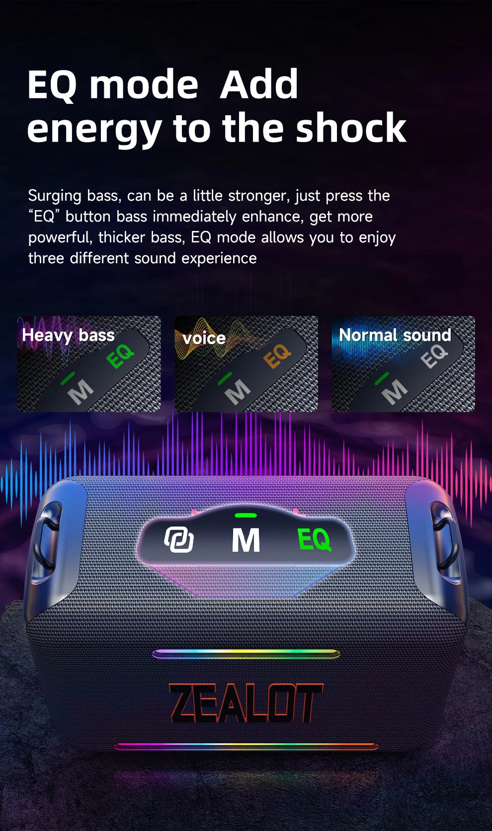 120W RGB Portable Bluetooth Speakers, Massive Bass Party Boombox IPX6 Waterproof Speaker Large, Loud Outdoor Speaker