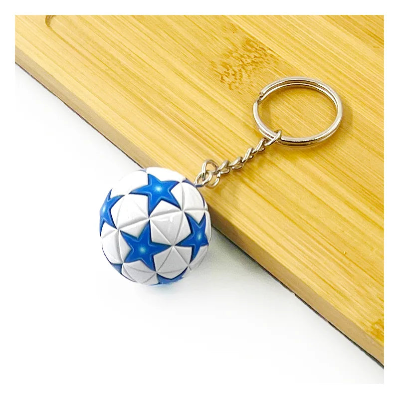 Football Club Soccer Ball Keychain Team Flag Pendant Fan Souvenir Bag Charm