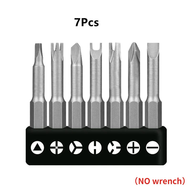 Precision Y U Shaped Triangle Screwdriver  Bit 1/4in Inner Cross Three Points Screw Driver Security Tip For Power Drill