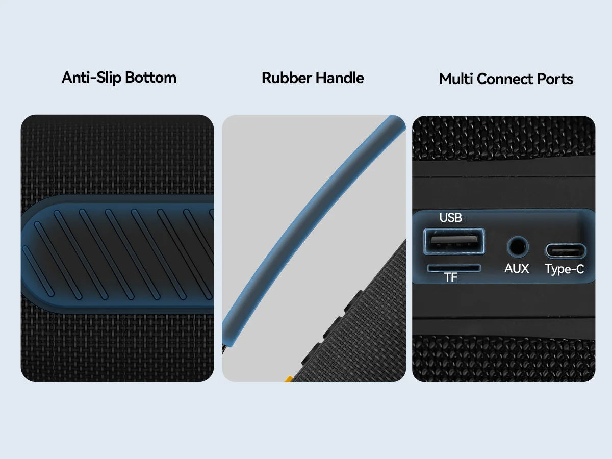 Puremic Portable Bluetooth Speaker with HD Sound, IPX6 Waterproof, Up to 18H Playtime, Karaoke Machine for Home/Party/Outdoor