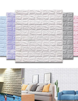 3D Wallpaper Decoration Self-adhesive Antique Foam Brick Wallpaper