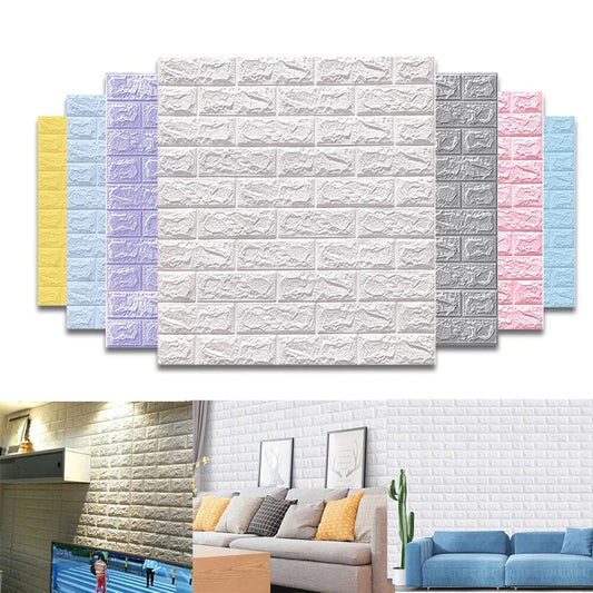 3D Wallpaper Decoration Self-adhesive Antique Foam Brick Wallpaper