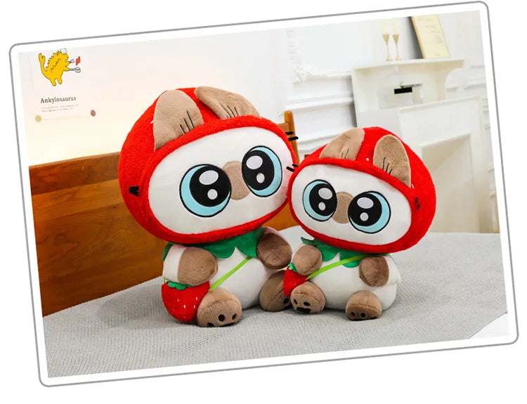 Kawaii Siamese Cat Plush Stuffed Doll Pillow Toy