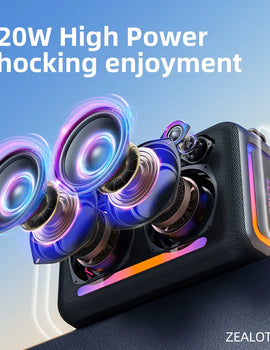 120W RGB Portable Bluetooth Speakers, Massive Bass Party Boombox IPX6 Waterproof Speaker Large, Loud Outdoor Speaker