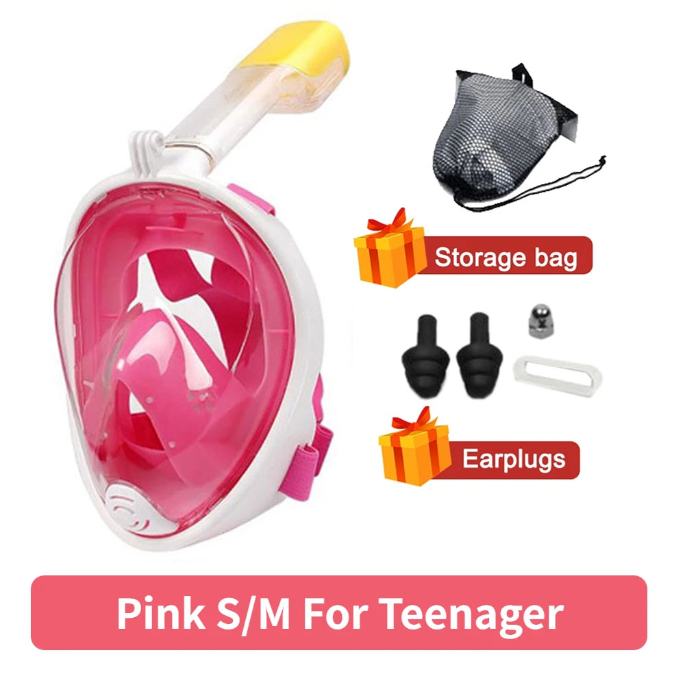 Underwater Scuba Anti Fog Full Face Diving Mask Snorkeling Respiratory Masks Safe Waterproof Swimming Equipment for Adult