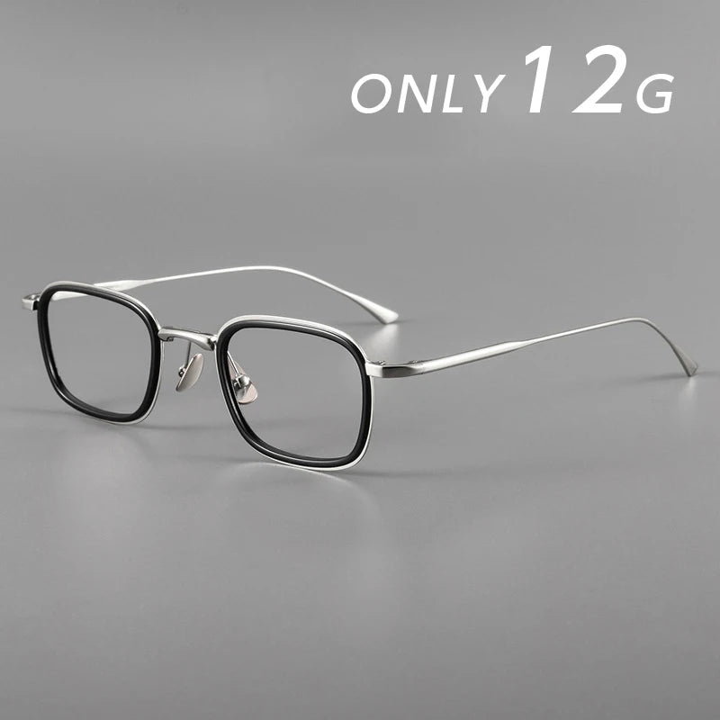 SANGCOO Fashion Square Luxury Acetate Pure Titanium Eyewear ReadingBusiness Retro Optical Prescription Eyeglasses Frame Men19052