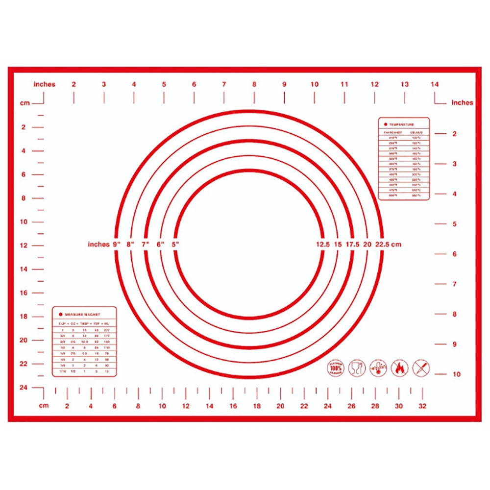 Oversize 60cm Silicone Kneading Pad Rolling Non-Stick Pastry Tools Crepes Pizza Dough Non-Stick Silicone Mat For Kitchen Cooking