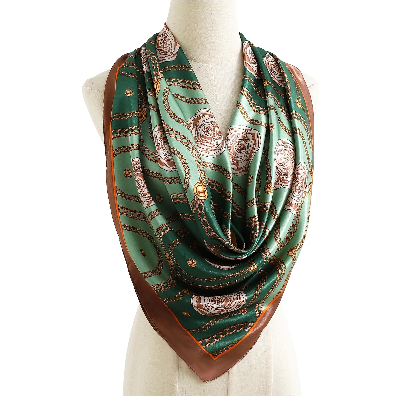 Square Women Scarves Silk Office Ladies Hair Neck Bandanna Headband Foulard Headcloth Muslim Headscarf Female muffler