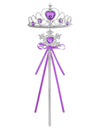 Kids Rhinestone Tiara Crown and Magic Wand with Glitter Crystal Head Hoop Jewelry Hair Accessories for Girls Teens Birthday Gift