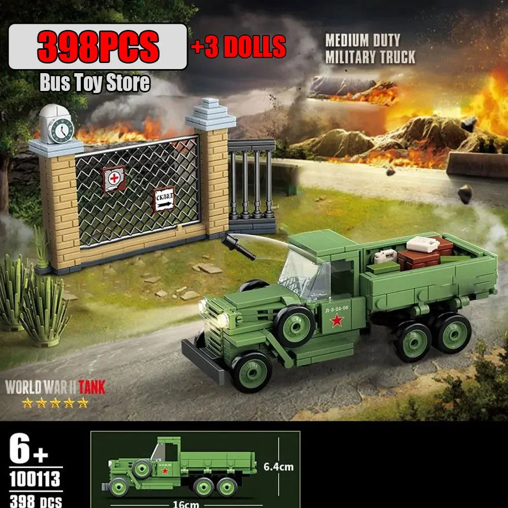 Soviet Military Series IS-2M Tank KV-2 Heavy Tank Truck WW2 Tank Building Blocks Bricks Model Set Toys for s Gifts Technical