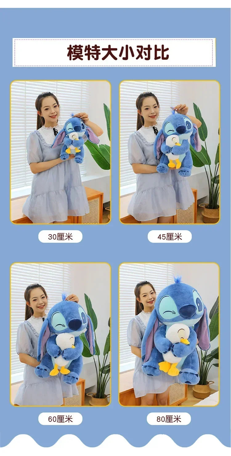 Disney Plush Doll Stitch Lilo Doll Cute Duck Stitch Plush Stuffed Toy Christmas 's Birthday Gift Kawaii Decoration Toys