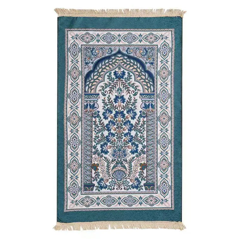 Islamic Prayer Rug Soft Praying Carpet Comfortable Muslim Praying Mat for Men Women Ramadan or Eid Gift