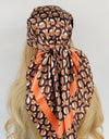 Retro Women Silk Scarf Bandanna Fashion Bohemian Pattern Square Hijab Lady Wrap Headband foulard muffler