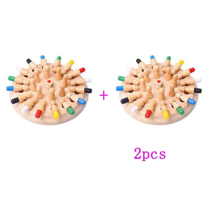Wooden Colour Memory Matching Board Game