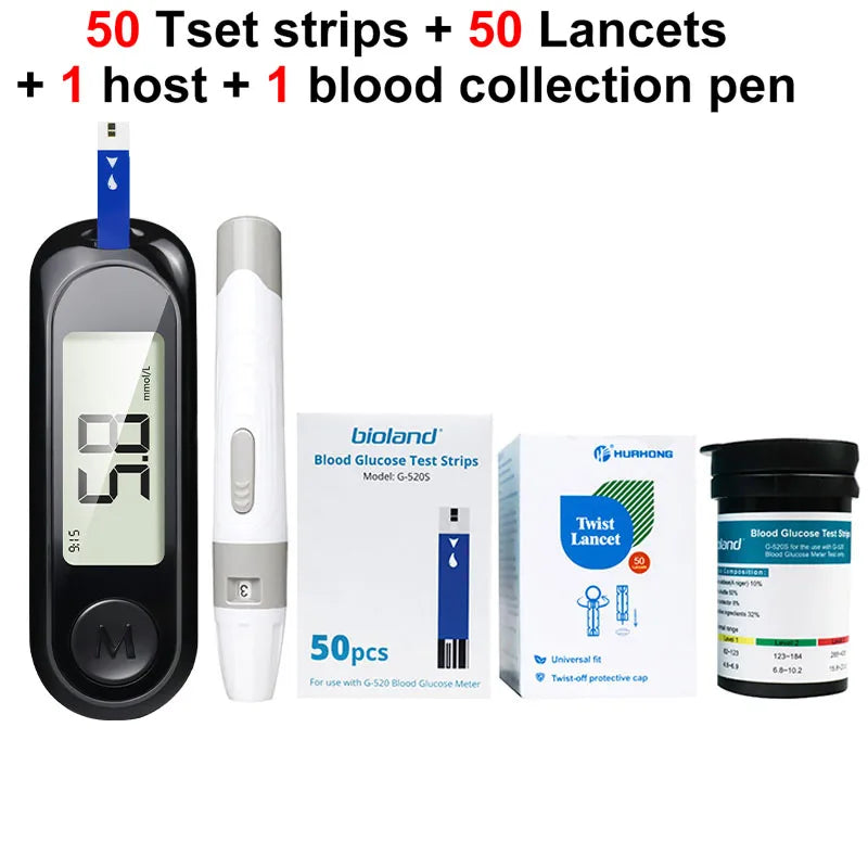 Blood Glucose Meter with Test Strips Diabetes Glucometer kit Blood Sugar Monitor for Diabetic Medical DiabetesTester