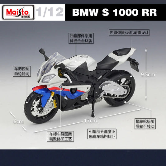 1 12 Scale BMW S1000RR Diecast Motorcycle Model