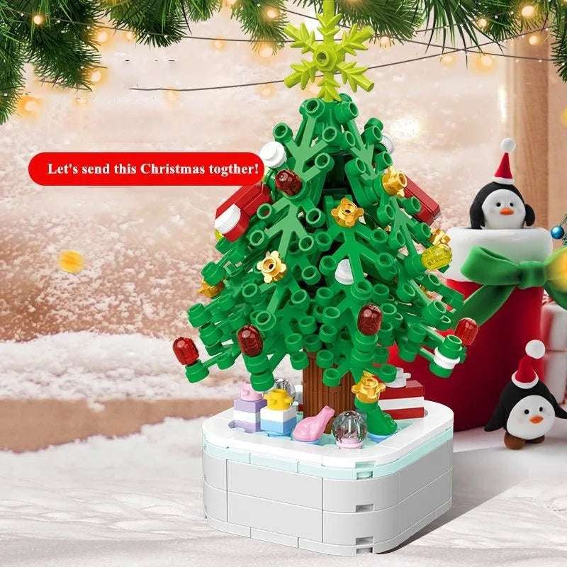 211pcs Creative Series Christmas Tree DIY Building Blocks, Educational Learning Science Bricks Halloween Gifts Toys for
