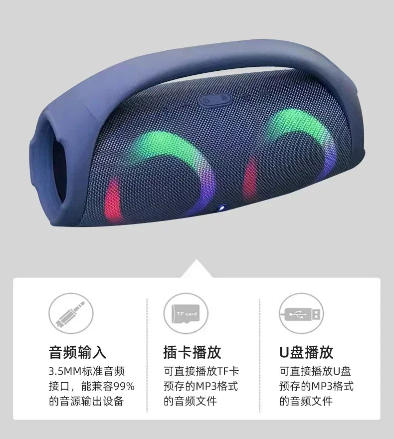 HIFI Wireless Bluetooth Speaker Portable Waterproof High Power Sound Column Stereo Surround RGB Subwoofer Caixa De Som TWS/USB