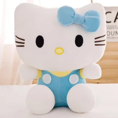 Sanrio Kawaii Hello Kitty Plush Toy KT Cat Stuffed Doll Cute Kitty Soft Toy for Kids Birthday Gift Perfect for Girls and Kids