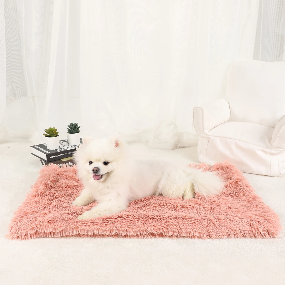 Washable Plush Pet Blanket Bed Mat for Dogs and Cats
