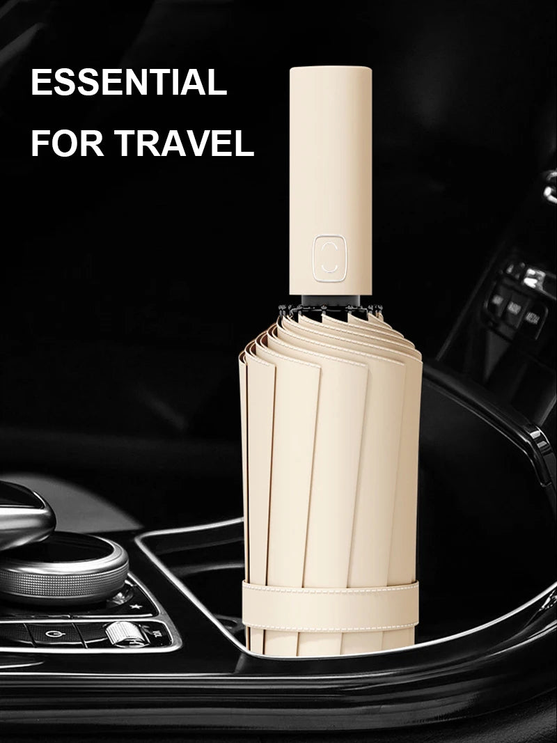 Large Automatic Folding Umbrella 24 Bone Windproof UV Protection Waterproof Travel Umbrella