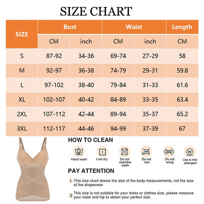 Women's Tummy Control Shapewear Tank Tops Body Shaper Compression Tanks Cami Tops Deep V-neck Camisoles