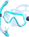 Scuba Diving Mask Snorkel Set For Adults Tempered Glass Professional Panoramic Snorkeling Gear Swimming Training Snorkel Kit