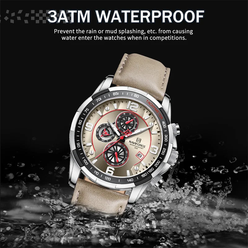 Watch For Men Multifunction Sport Luminous Mans Quartz Leather Watches