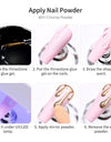3PCS Rhinestones Glue Gel Set Mirror Nail Powder With Nail Liner Brush UV LED Transparent Adhesive Glue Gel